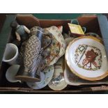 A box of various china