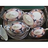 A late Victorian Wood & Son floral dinner set