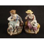 Two 19th Century Sitzendorf figures of ladies,