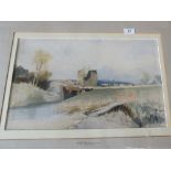 Frederick George Cotman (1850-1920), unframed watercolour, Lock on the Avon, signed bottom right,