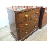 A Victorian mahogany chest of two short and two long drawers