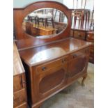 An Edwardian mahogany mirror back sideboard