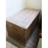 A large Victorian pine chest