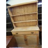 A Victorian pine two shelf dresser
