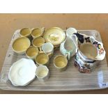 Grays and Wedgwood coffee sets plus Belleek and Masons jug