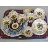 A Newton fruit decorated tea set,