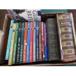 Two family Bibles plus other volumes (two boxes)