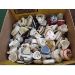 A large quantity of heart shaped trinket boxes