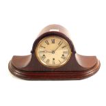 An Oak chiming mantel clock plus a Walnut clock