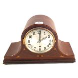 An Edwardian Mahogany striking mantel clock