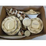 A Johnsons dinner set plus an Edwardian tea set