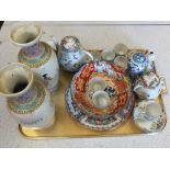 A Japanese eggshell tea set plus other Japanese and Chinese china