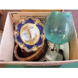 Two boxes of china and glass