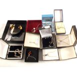 Various Silver jewellery,