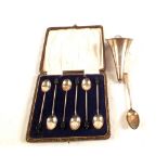 A cased set of six Silver coffee spoons,