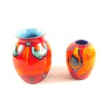 Two Poole Living Glaze vases