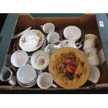 Various tea wares etc including Aynsley fruit plate