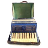 A cased Pietro piano accordion