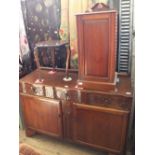 A carved oak sideboard,