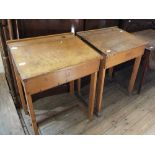 Two school desks