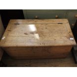 A Victorian pine blanket box