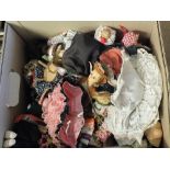 Five boxes containing approx 139 costume dolls