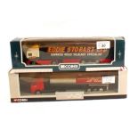 Boxed Corgi 59502 Eddie Stobart truck and 59535 Norbert Dentressangle Volvo chemicals tanker