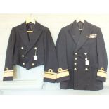 Royal Naval Admirals Service jacket and mess jacket named to R.W.