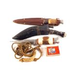 A mixed Lot including sheath knives and a box of .