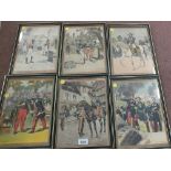 A collection of eleven framed military related prints