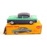 A boxed Dinky Toys 165 Humber Hawk with windows in green and black