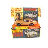 A boxed Corgi 261 James Bond Aston Martin DB5 with all required items