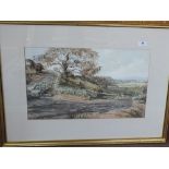 John Sutton, watercolour titled 'Late October West Witton',