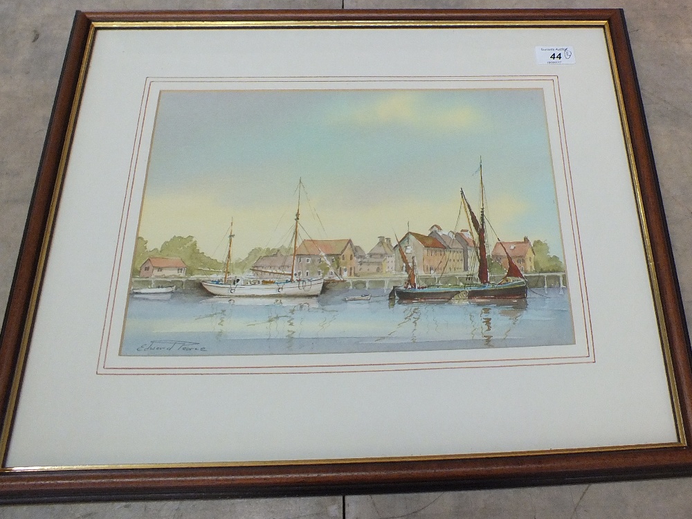 A pair of Edward Pearce watercolours, one of Beccles and one of Snape Maltings,