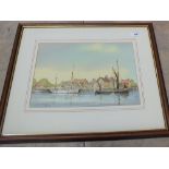 A pair of Edward Pearce watercolours, one of Beccles and one of Snape Maltings,