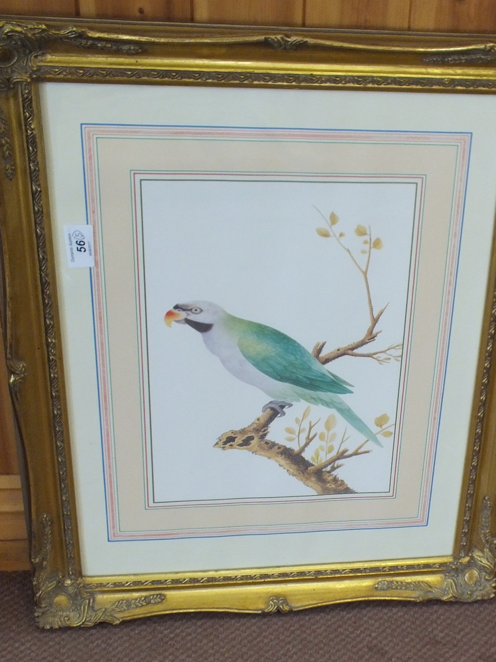 Three gilt framed bird prints plus two photo landscape prints - Image 3 of 4