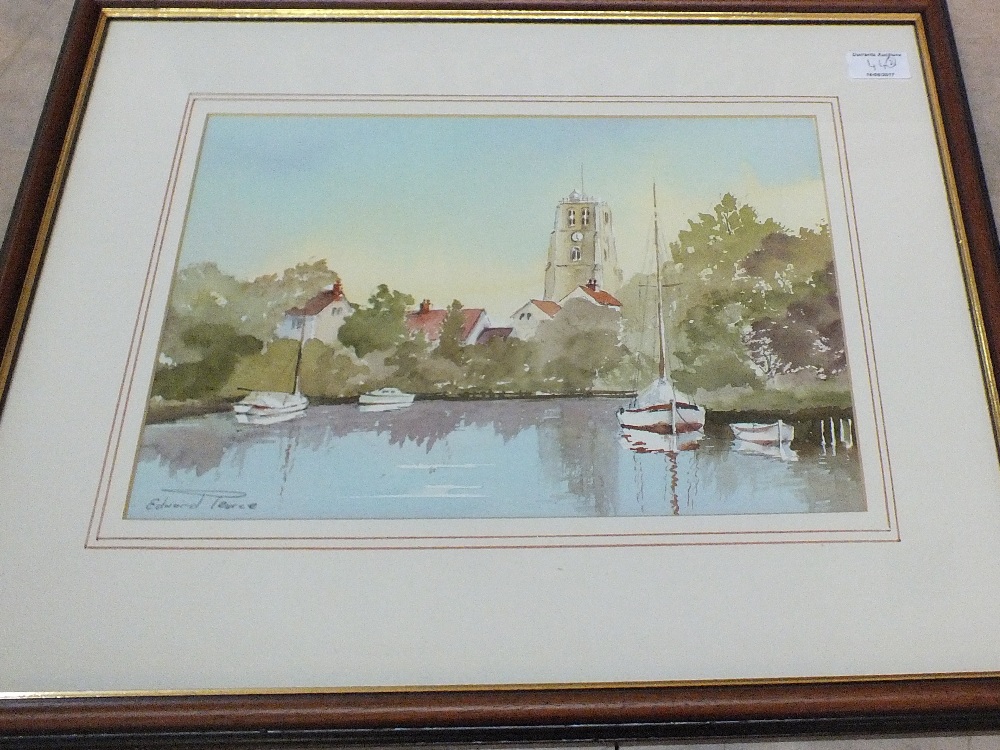 A pair of Edward Pearce watercolours, one of Beccles and one of Snape Maltings, - Image 2 of 2