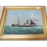 George Race (1872-1957), oil on board Steam Drifter LT532 Strathberry, signed and dated 1923,