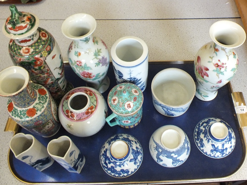 Various 19th Century and other Chinese vases etc
