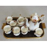 A Royal Albert Old Country Roses coffee set