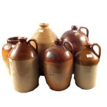 Various 19th and 20th Century flagons and jars,