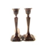 A pair of candlesticks, Birmingham 1926,