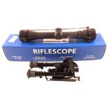 A 4x32 rifle scope with a bipod