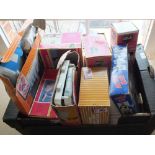 Various boxed Sindy items including bath, dining table,