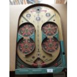 A Lindstrom tin plate super gold star bagatelle board