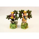 A pair of early 19th Century bocage figures,