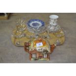 A Cottage ware teapot plus other china and Babycham glasses