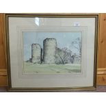 Stanley Orchant, watercolour of Bungay Castle,