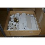 Various ceramic and brass door furniture