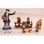 Five Goebel figures plus one other figurine